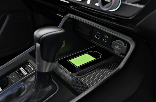 CR-V - Tecnologia - Carregador sem fio para smartphones
