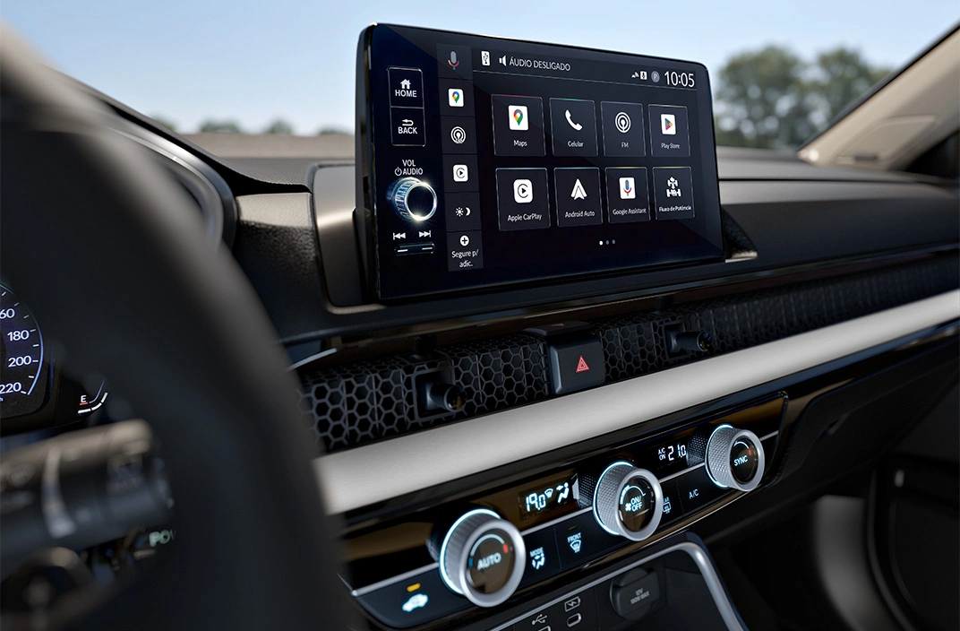 CR-V - Tecnologia - Multimídia 9” com interface para smartphones com Apple CarPlay™ e Android Auto™