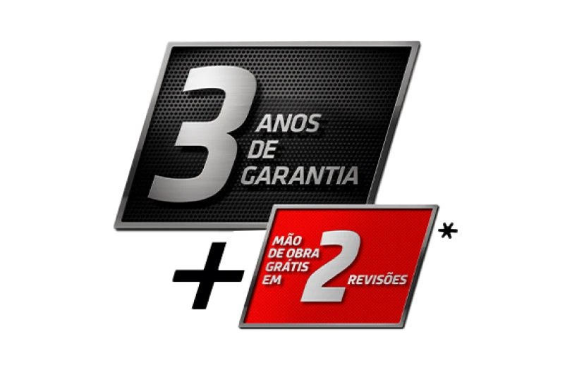  3 Anos de garantia e 2 revisões Honda
