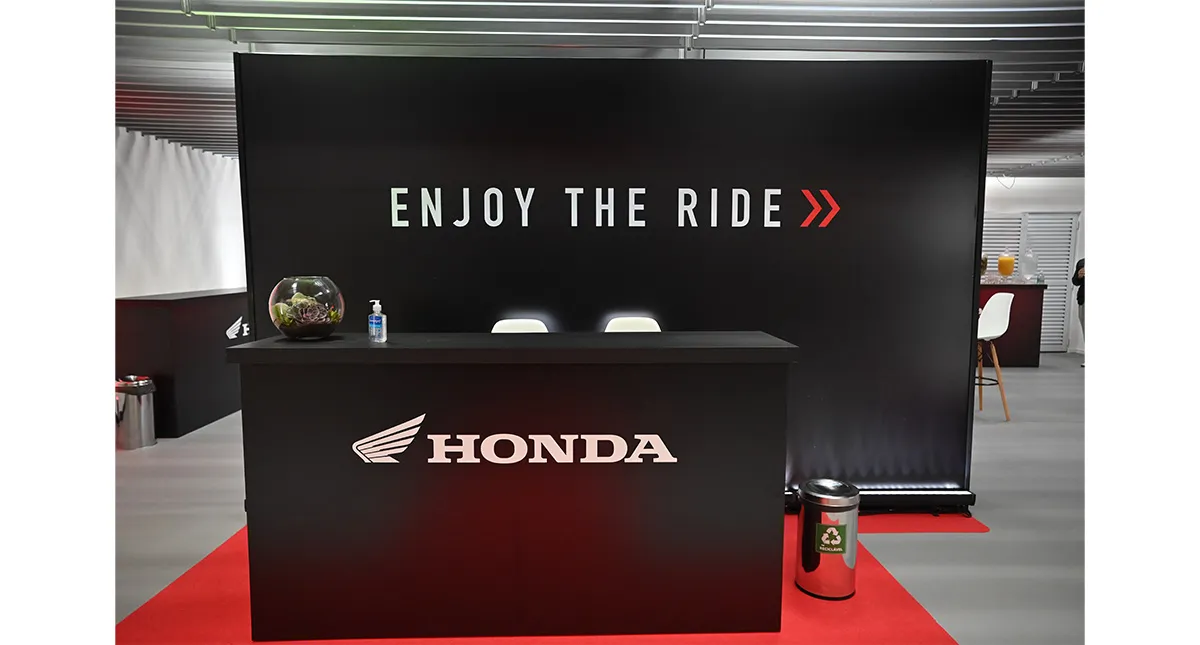 Recepção da área vip da Honda