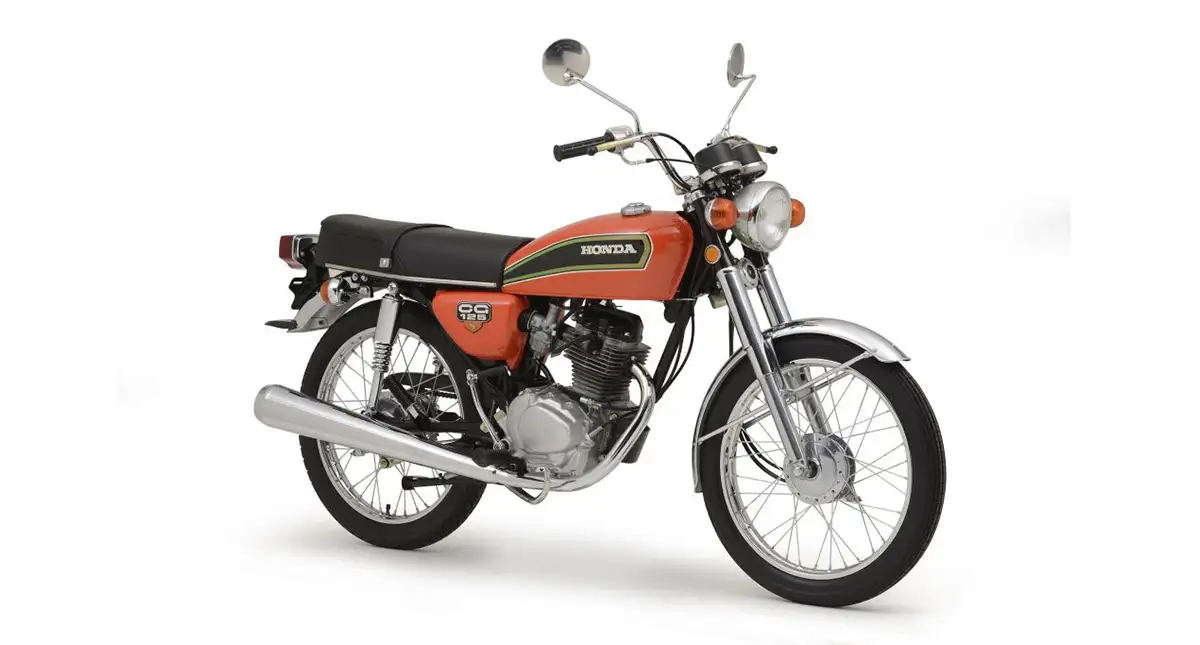 1ª geração da motocicleta  Honda CG 125 1976 Laranja