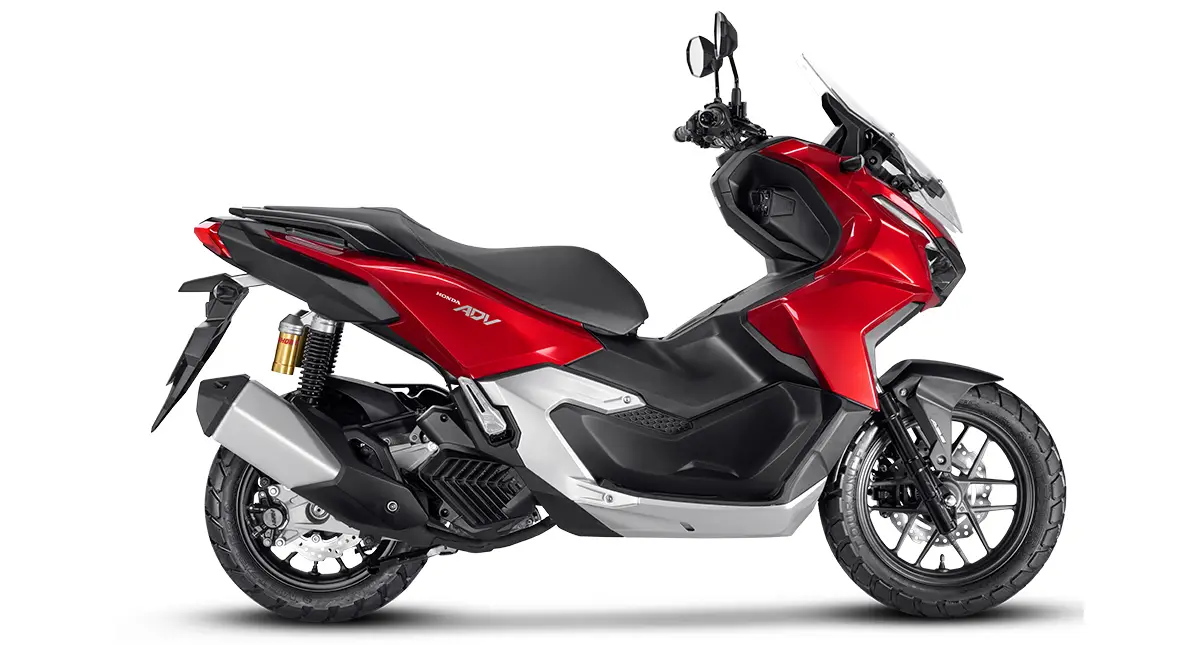 Nova Motocicleta Honda ADV 160 Vermelha Lateral da Moto